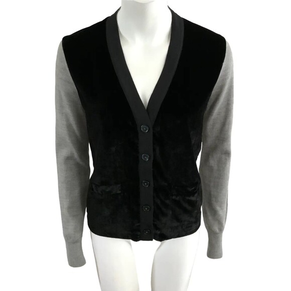 J. Crew Two Toned Sweater Long Sleeve Button Front FLAWED S - Picture 1 of 14